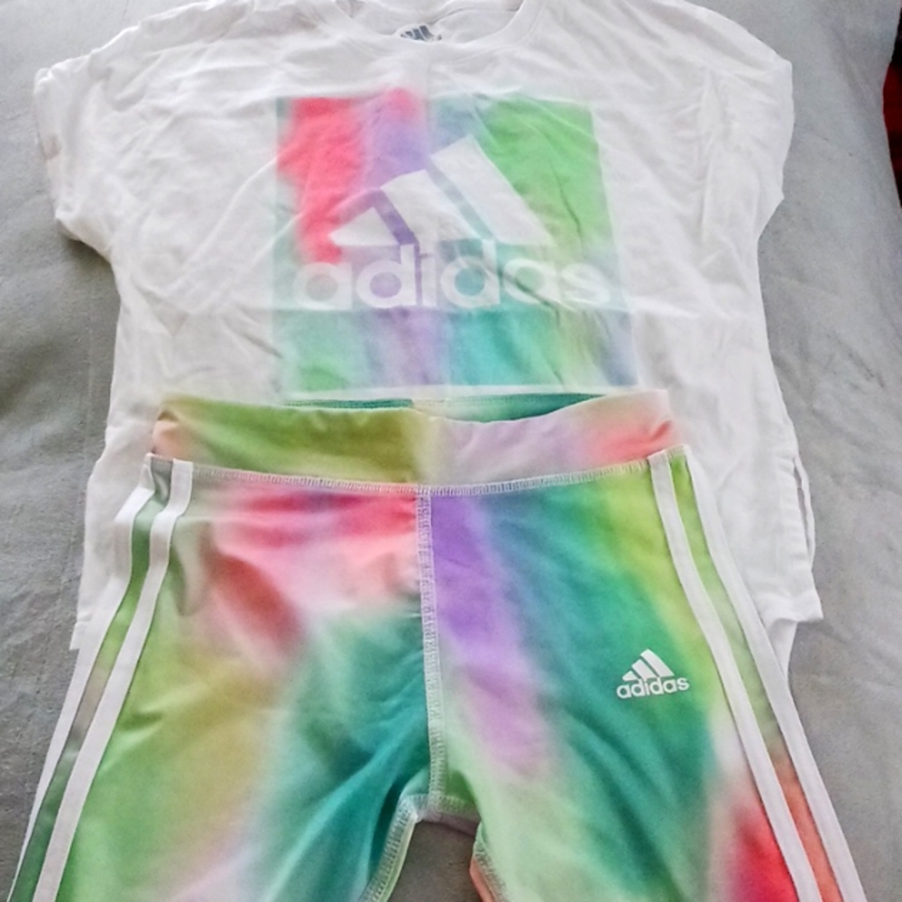 Adidas Lil girl short set